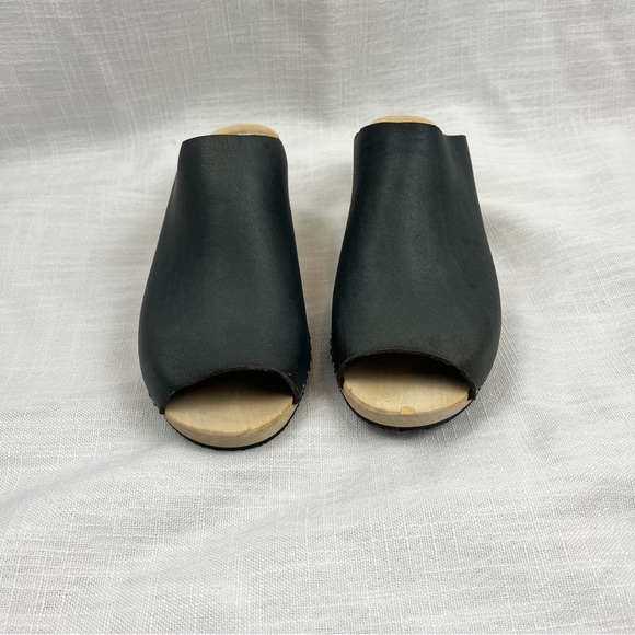 Anthropologie Peep Toe Leather Clogs by Terhi Polkki - Picture 3 of 8